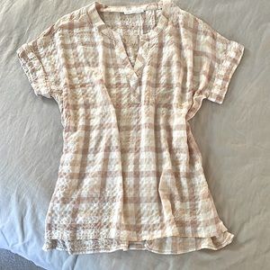 Plaid Beige Women's Top